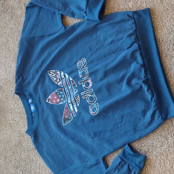 Adidas Originals XS Floral Trefoil Pullover - Picture 5 of 6